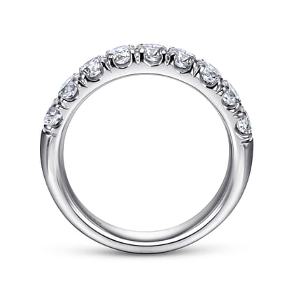 Malaga - Platinum 9 Stone French Pave Diamond Wedding Band