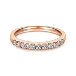 Manila - 14K Rose Gold Diamond Anniversary Band