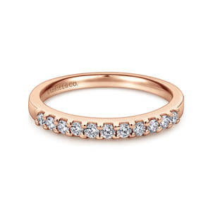 Manila - 14K Rose Gold Diamond Anniversary Band