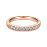 Straight Wedding Ring in 14k Rose Gold with Round Natural Diamond at Gabriel & Co.