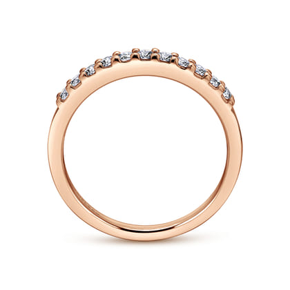 Manila - 14K Rose Gold Diamond Anniversary Band