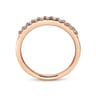 Straight Wedding Ring in 14k Rose Gold with Round Natural Diamond at Gabriel & Co.