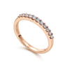 Straight Wedding Ring in 14k Rose Gold with Round Natural Diamond at Gabriel & Co.