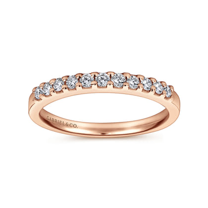 Manila - 14K Rose Gold Diamond Anniversary Band
