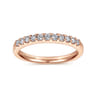 Straight Wedding Ring in 14k Rose Gold with Round Natural Diamond at Gabriel & Co.