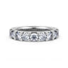 Straight Wedding Ring in 14k White Gold with Round Natural Diamond at Gabriel & Co.