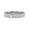 Straight Wedding Ring in 14k White Gold with Round Natural Diamond at Gabriel & Co.