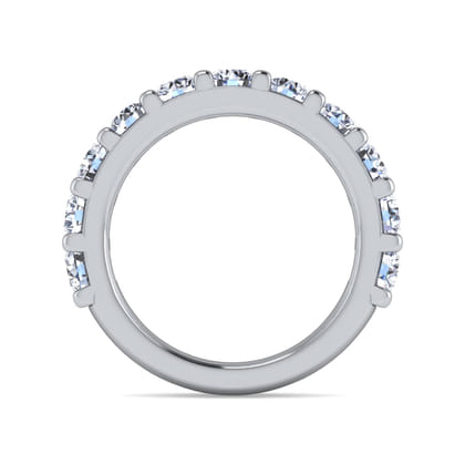 Manila - 14K White Gold 11 Stone Shared Prong Diamond Anniversary Band