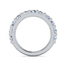 Straight Wedding Ring in 14k White Gold with Round Natural Diamond at Gabriel & Co.