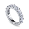 Straight Wedding Ring in 14k White Gold with Round Natural Diamond at Gabriel & Co.