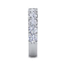 Straight Wedding Ring in 14k White Gold with Round Natural Diamond at Gabriel & Co.