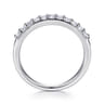 Straight Wedding Ring in 14k White Gold with Round Natural Diamond at Gabriel & Co.