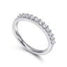 Straight Wedding Ring in 14k White Gold with Round Natural Diamond at Gabriel & Co.
