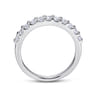 Straight Wedding Ring in 14k White Gold with Round Natural Diamond at Gabriel & Co.