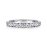 Straight Wedding Ring in 14k White Gold with Round Natural Diamond at Gabriel & Co.