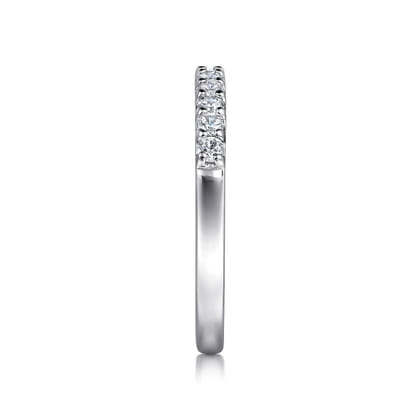 Manila - 14K White Gold 11 Stone Shared Prong Set Diamond Wedding Band