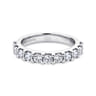 Straight Wedding Ring in 14k White Gold with Round Natural Diamond at Gabriel & Co.