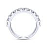 Straight Wedding Ring in 14k White Gold with Round Natural Diamond at Gabriel & Co.