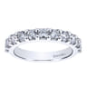 Straight Wedding Ring in 14k White Gold with Round Natural Diamond at Gabriel & Co.