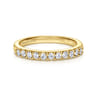 Straight Wedding Ring in 14k Yellow Gold with Round Natural Diamond at Gabriel & Co.