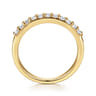 Straight Wedding Ring in 14k Yellow Gold with Round Natural Diamond at Gabriel & Co.