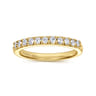 Straight Wedding Ring in 14k Yellow Gold with Round Natural Diamond at Gabriel & Co.