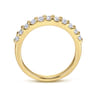 Straight Wedding Ring in 14k Yellow Gold with Round Natural Diamond at Gabriel & Co.