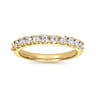Straight Wedding Ring in 14k Yellow Gold with Round Natural Diamond at Gabriel & Co.