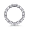 Eternity Band Wedding Ring in 14k White Gold with Emerald Cut Natural Diamond at Gabriel & Co.