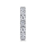 Eternity Band Wedding Ring in 14k White Gold with Emerald Cut Natural Diamond at Gabriel & Co.