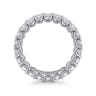 Eternity Band Wedding Ring in 14k White Gold with Emerald Cut Natural Diamond at Gabriel & Co.