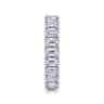 Eternity Band Wedding Ring in 14k White Gold with Emerald Cut Natural Diamond at Gabriel & Co.