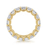 Eternity Band Wedding Ring in 14k Yellow Gold with Emerald Cut Natural Diamond at Gabriel & Co.