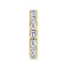 Eternity Band Wedding Ring in 14k Yellow Gold with Emerald Cut Natural Diamond at Gabriel & Co.