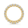 Eternity Band Wedding Ring in 14k Yellow Gold with Emerald Cut Natural Diamond at Gabriel & Co.