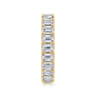 Eternity Band Wedding Ring in 14k Yellow Gold with Emerald Cut Natural Diamond at Gabriel & Co.