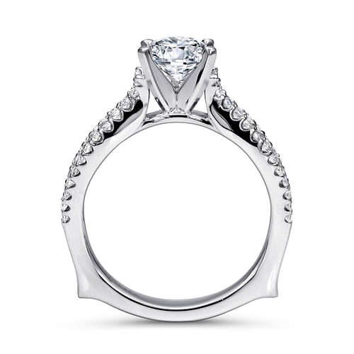 Marley - 14K White Gold Round Diamond Engagement Ring - 0.5 ct - Shot 2
