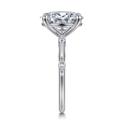 Marline - 14K White Gold Oval Diamond Engagement Ring
