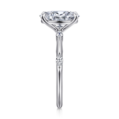 Marline - 14K White Gold Oval Diamond Engagement Ring