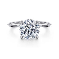Marline - 14K White Gold Round Diamond Engagement Ring