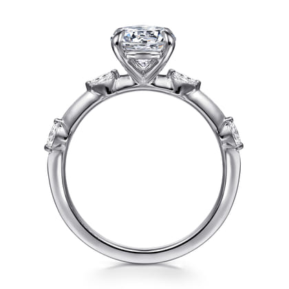 Marline - 14K White Gold Round Diamond Engagement Ring