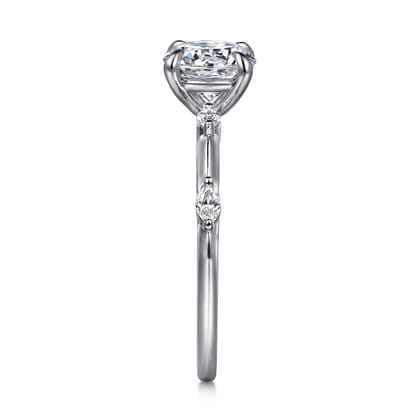 Marline - 14K White Gold Round Diamond Engagement Ring