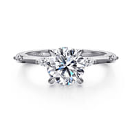 Marline - 14K White Gold Round Diamond Engagement Ring