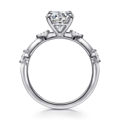 Marline - 14K White Gold Round Diamond Engagement Ring