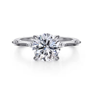 Marline - 14K White Gold Round Diamond Engagement Ring