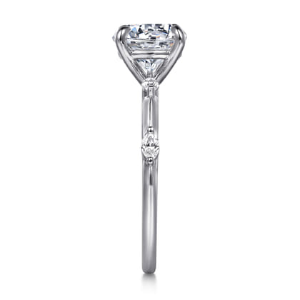 Marline - 14K White Gold Round Diamond Engagement Ring