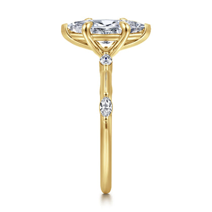 Marline - 14K Yellow Gold Marquise Shape Diamond Engagement Ring
