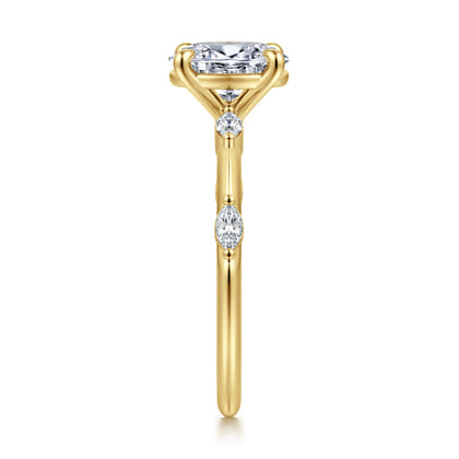 Marline - 14K Yellow Gold Oval Diamond Engagement Ring