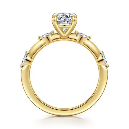 Marline - 14K Yellow Gold Oval Diamond Engagement Ring