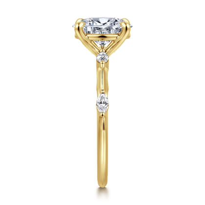 Marline - 14K Yellow Gold Oval Diamond Engagement Ring